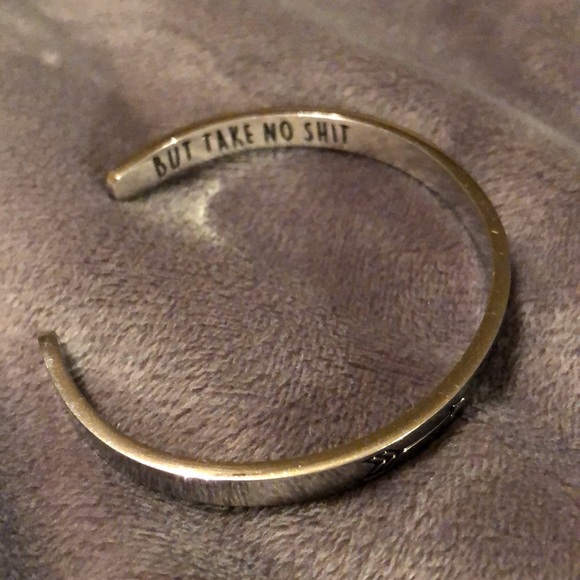 🌹Silver cuff med staff: Do No Harm But Take No- - Picture 2 of 6